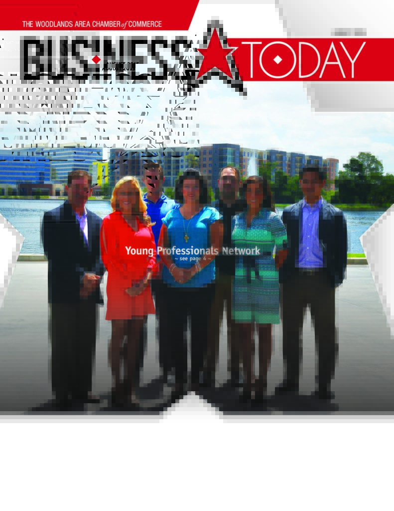 Brian Albert, far right, is an ambassador for the Young Professionals Network of The Woodlands Area Chamber of Commerce.