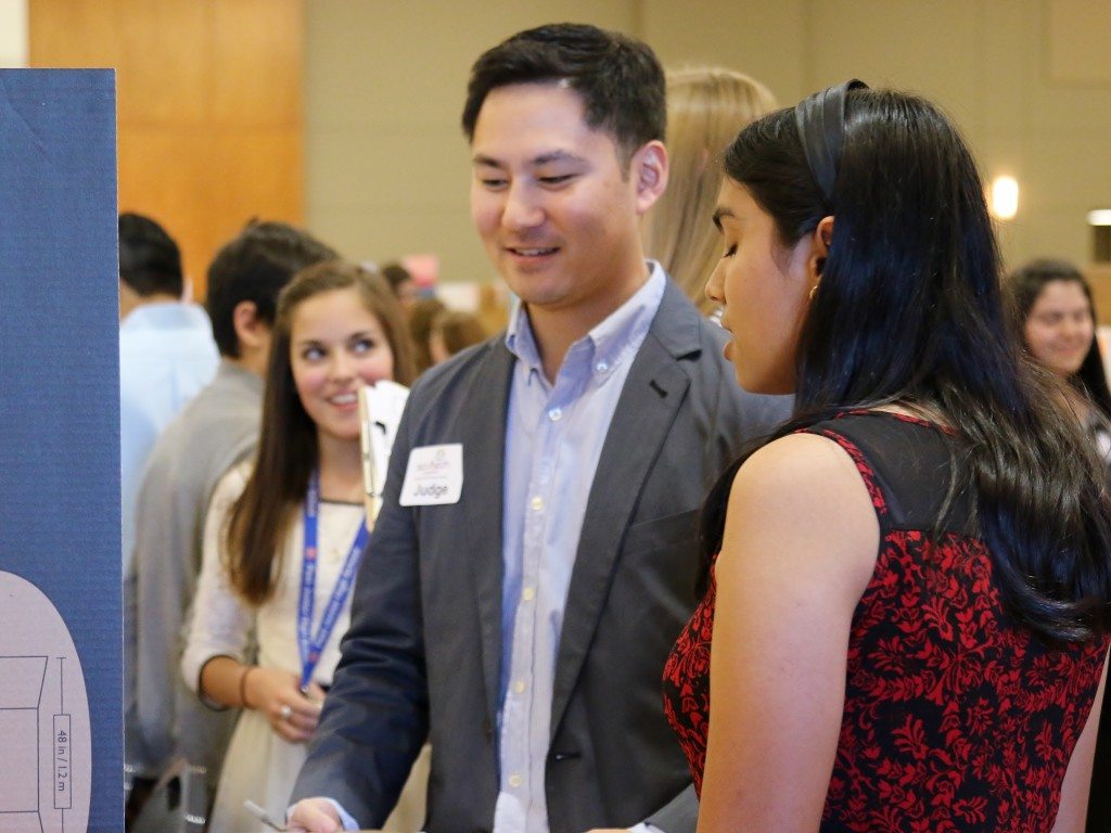 Brian Albert of The Strong Firm acts as a Judge at the Education for Tomorrow Alliance SCI Tech event in March of 2016.